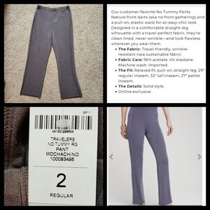 NWT Chico's travelers straight leg pants Size 12 Color Mochachino